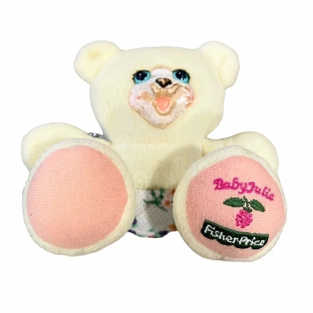 Fisher Price Briarberry Bear Baby Julie Plush Vintage Stuffed Animal Yellow 1999